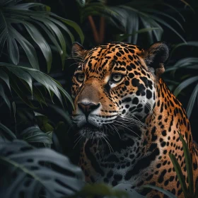 Stealthy Jaguar Amidst Jungle Greenery