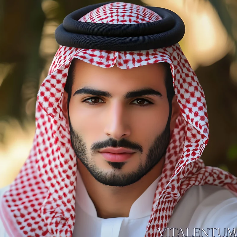 Middle Eastern Traditional Clothing Portrait AI Image