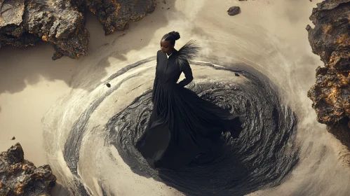 Surreal Fashion in Natural Setting