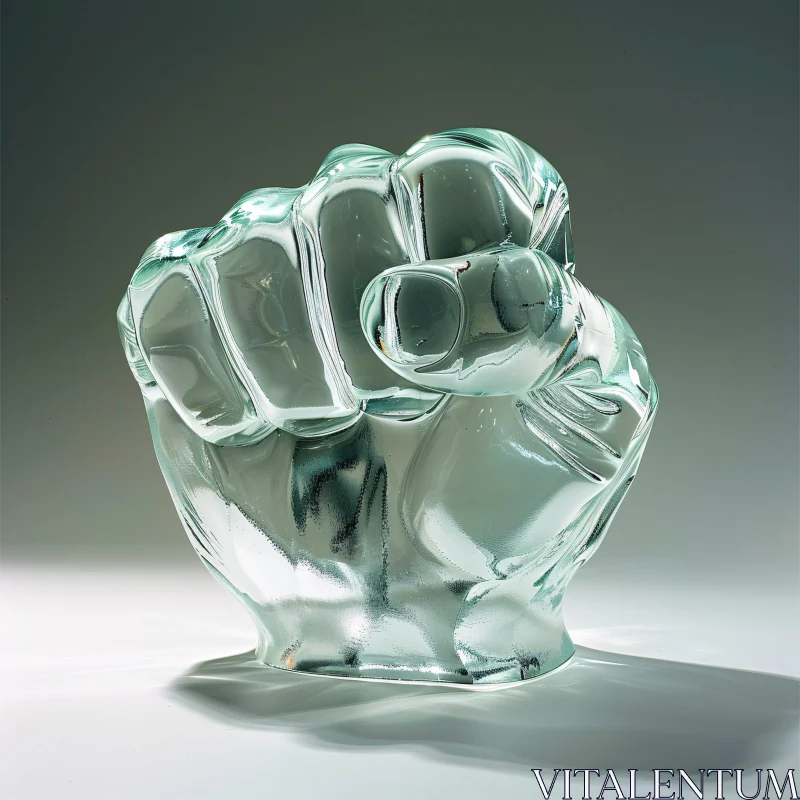 AI ART Crystal Hand Artwork