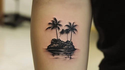 Serene Island Tattoo Design