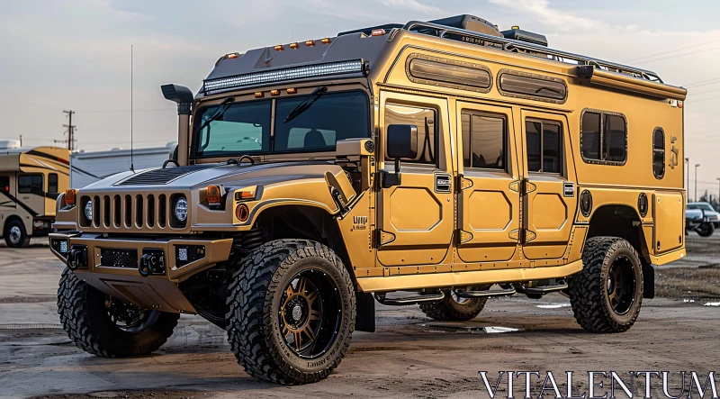 AI ART Custom Golden Exterior SUV