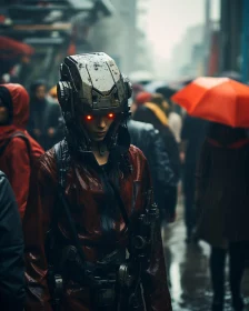 Urban Cyborg in Rain