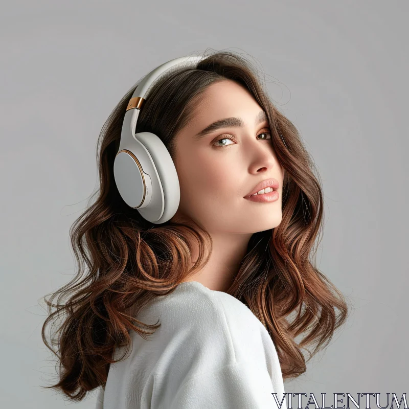 AI ART Fashionable Headphone Portrait