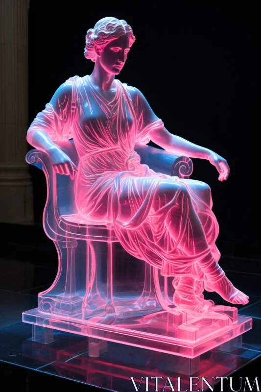 AI ART Illuminated Neon Sculpture