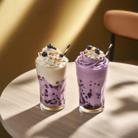 Gourmet Blueberry and Cream Shake Delight