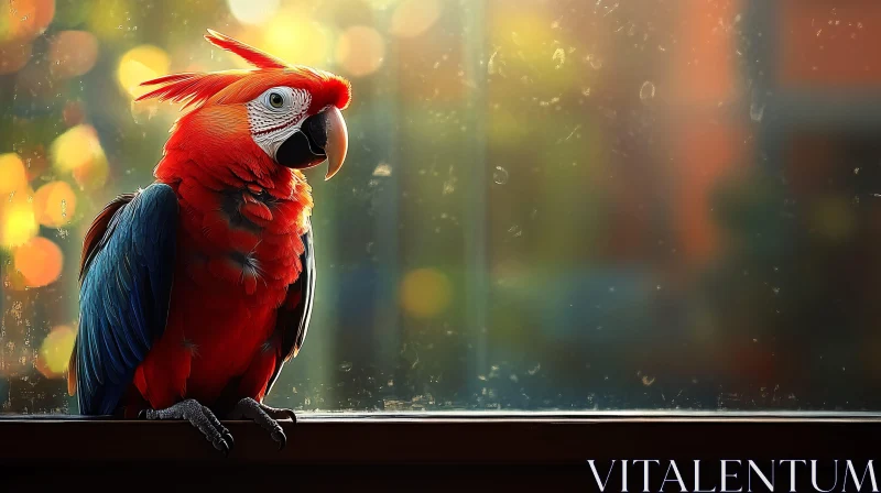 AI ART Exotic Bird with Vibrant Plumage