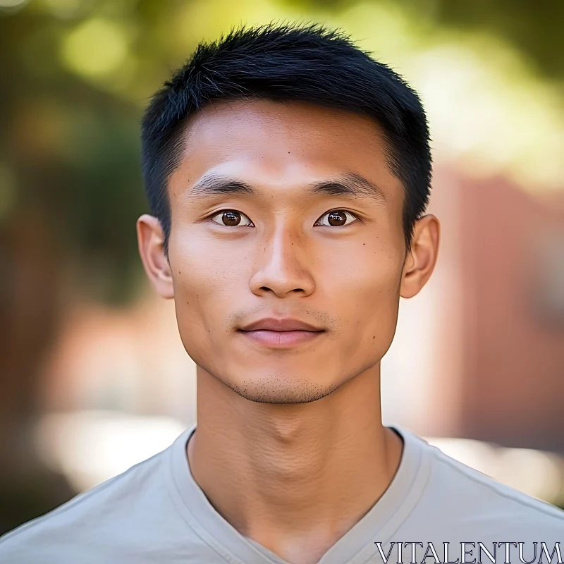 Outdoor Portrait of a Man AI Image