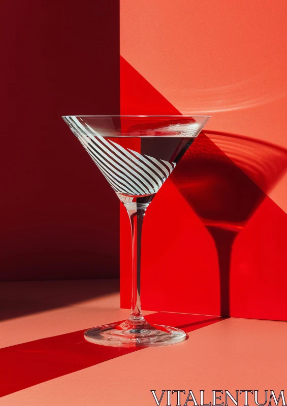 Abstract Martini Glass Composition AI Image