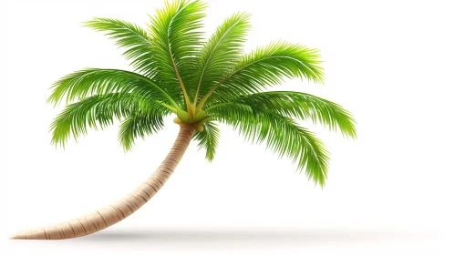 Elegant Curved Palm Tree