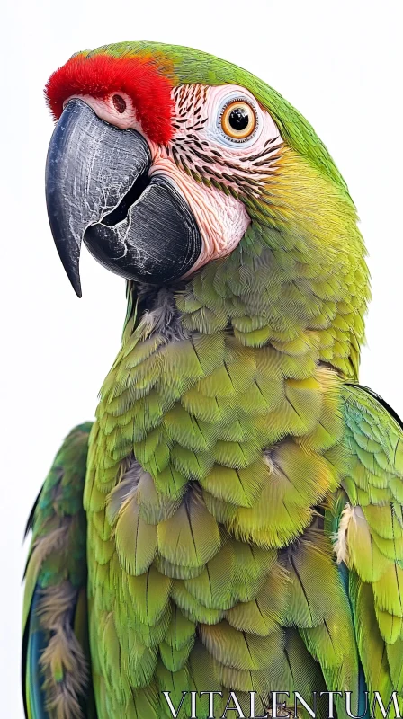 AI ART Colorful Macaw Close-Up