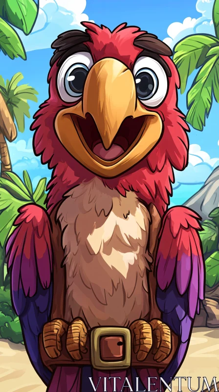 AI ART Animated Tropical Parrot Adventure