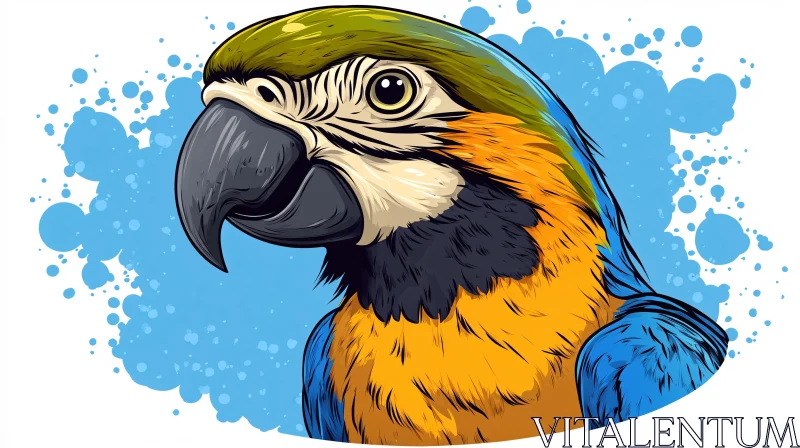 Vibrant Parrot Art AI Image