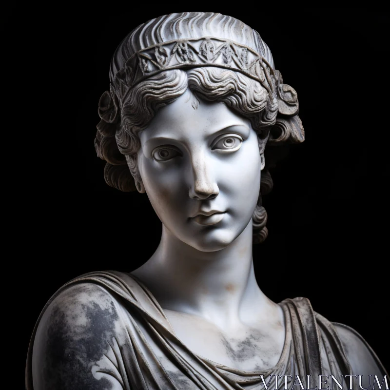 AI ART Marble Statue of a Classical Figure