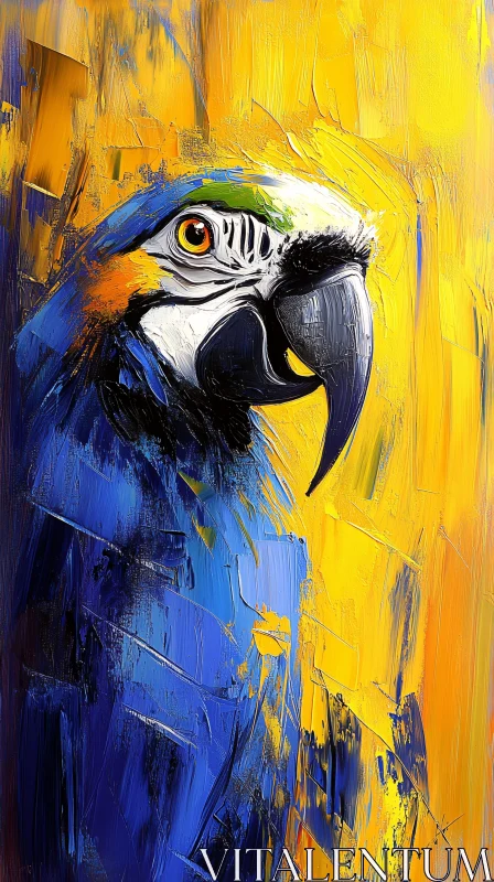 AI ART Colorful Abstract Parrot Art