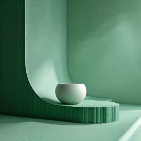 Modern Green Space with Abstract Design