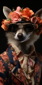 Stylish Dog with Sunglasses