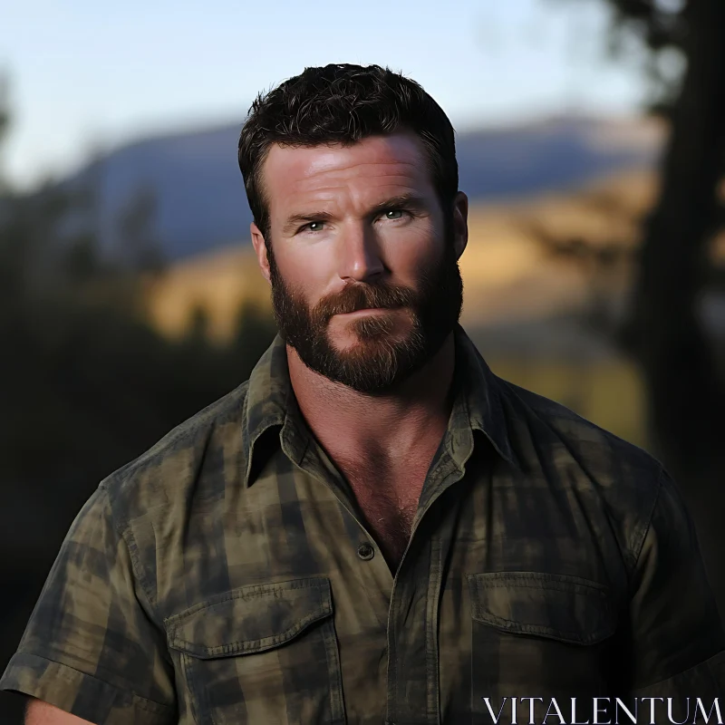 Outdoor Portrait of a Bearded Man