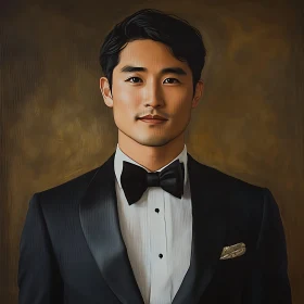 Sophisticated Male Portrait in Tuxedo