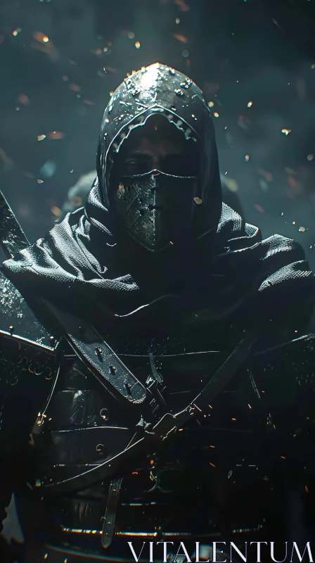 Masked Warrior in the Shadows