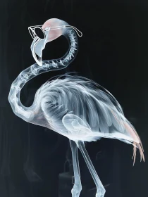 Flamingo X-Ray Art with Sunglasses