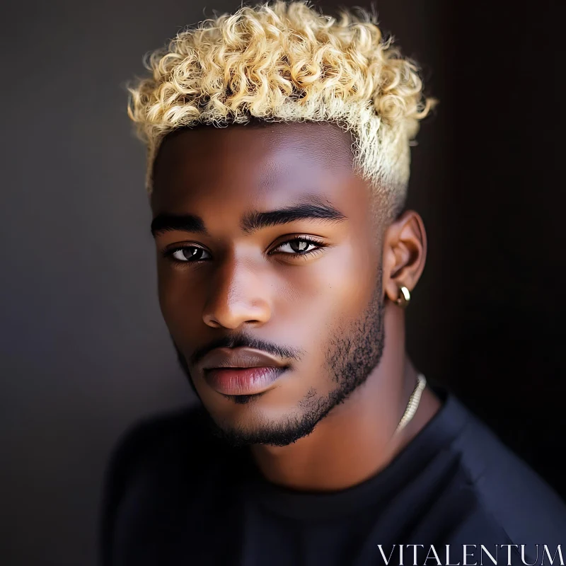 Close-up Portrait of a Stylish Young Man