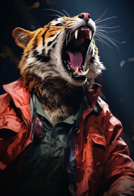 Stylized Tiger in Fashionable Attire