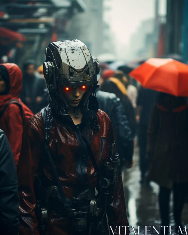 Urban Cyborg in Rain