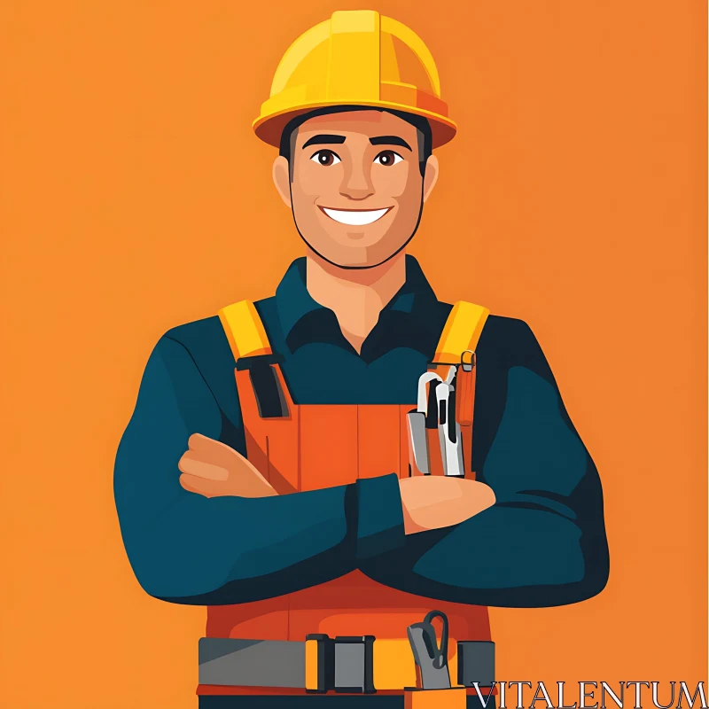 Happy Builder Illustration
