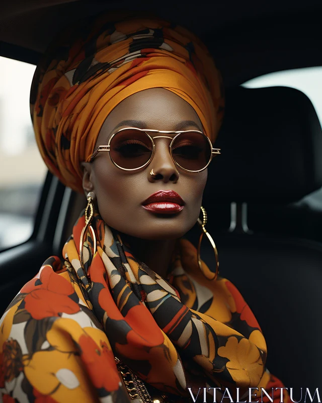 Fashionable Woman in Gold Accessories