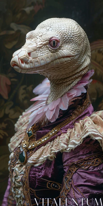 AI ART Renaissance-Style Lizard Portrait