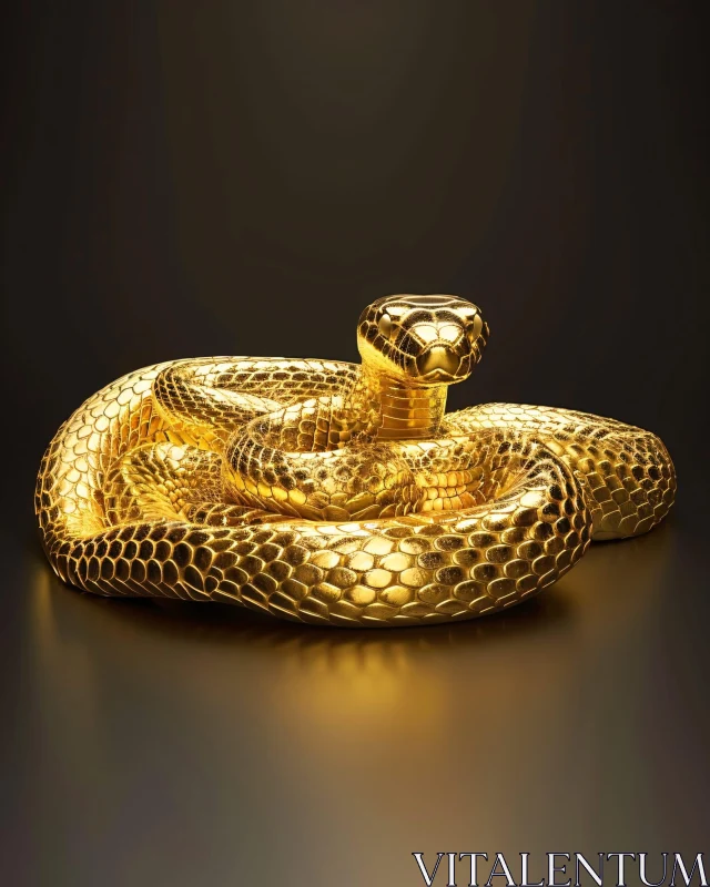 Lustrous Serpent Art Piece AI Image