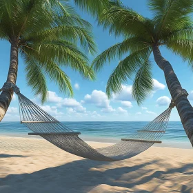 Serene Hammock on Tranquil Beach