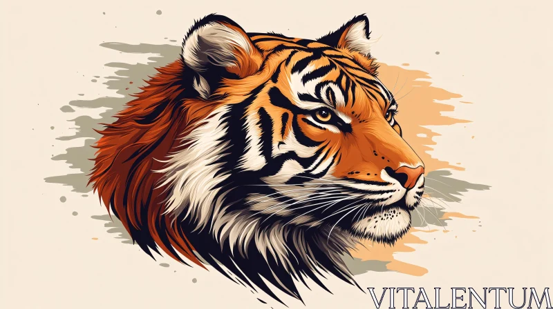 AI ART Elegant Tiger Artwork