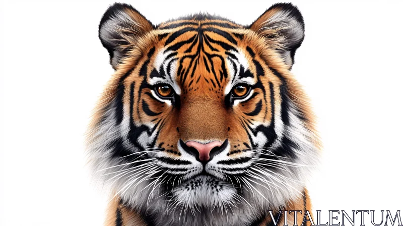 Tiger's Intense Gaze AI Image