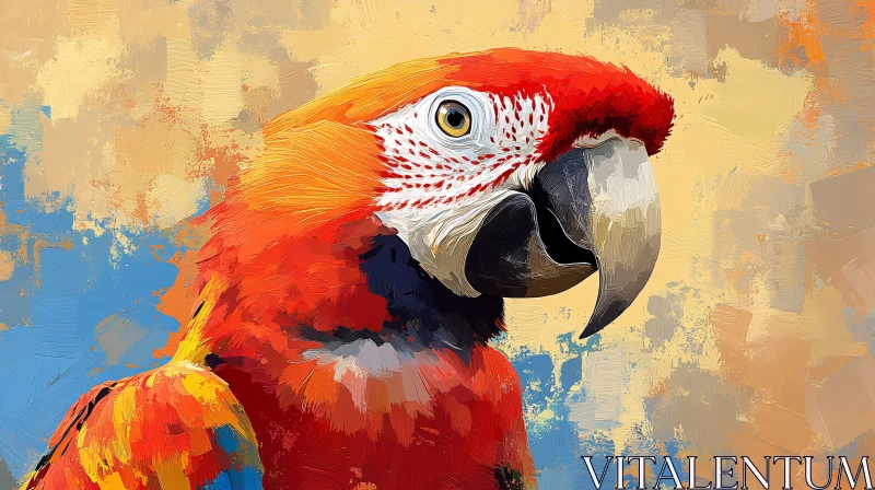 AI ART Colorful Parrot Artwork