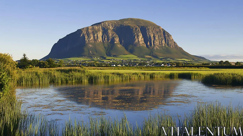 Stunning Mountain and Lake Scenery AI Image