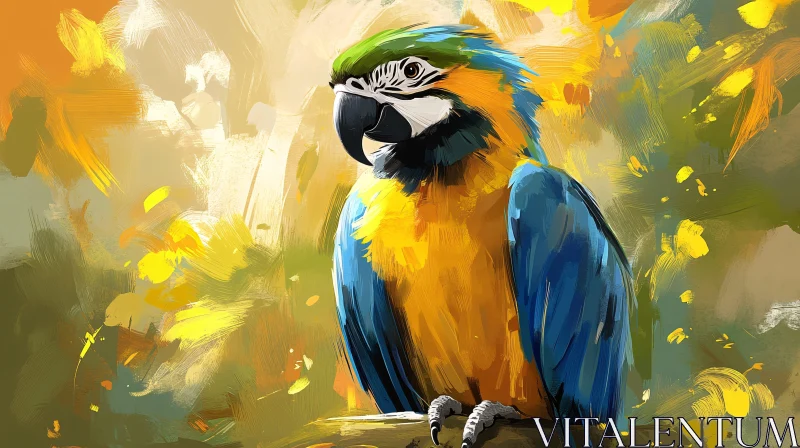 AI ART Vivid Parrot Artwork