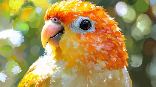 Artistic Parrot Close-Up