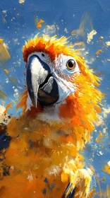 Vivid Parrot Painting Portrait