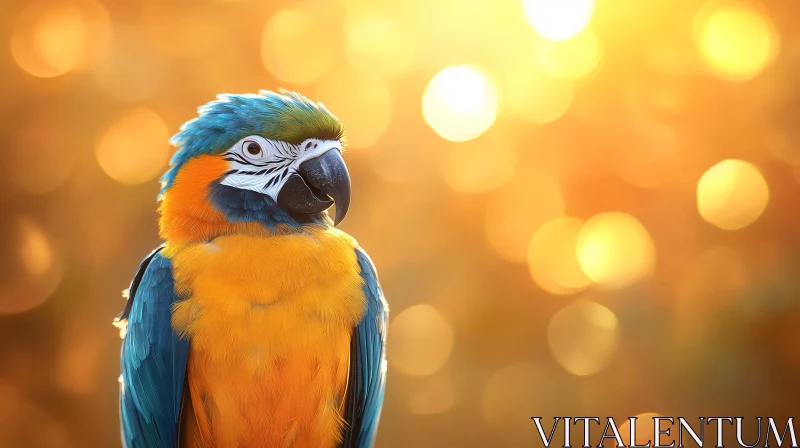 AI ART Colorful Parrot in Soft Light