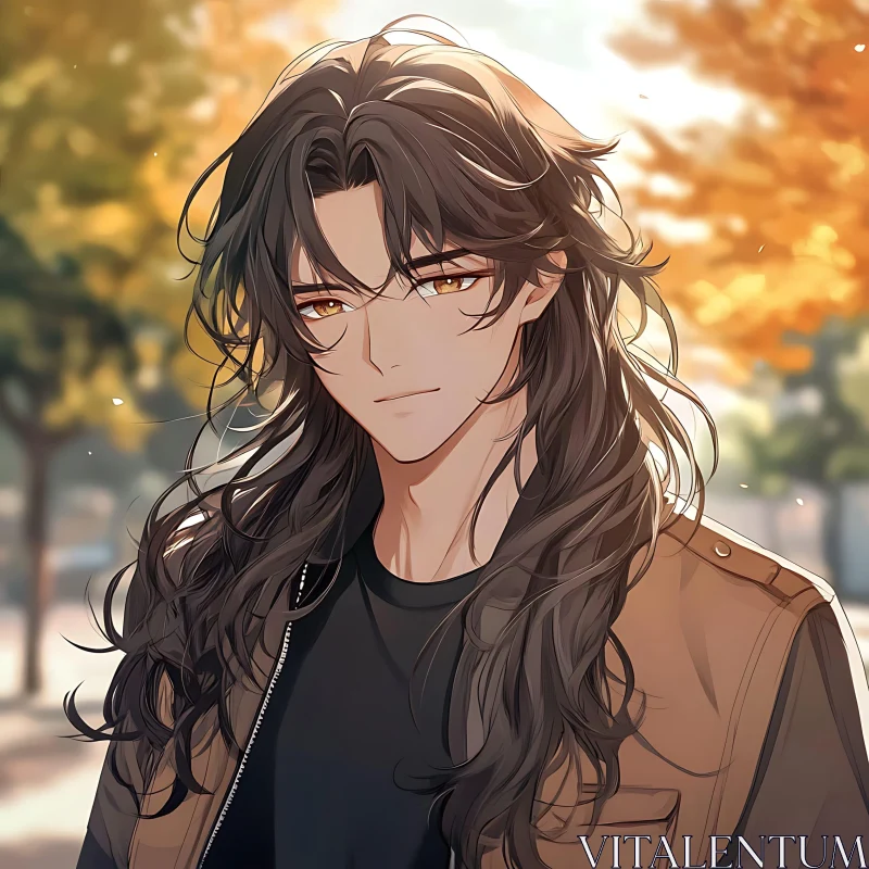 AI ART Anime Portrait in Autumn