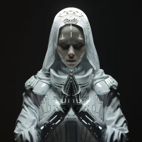 Futuristic Spiritual Cyborg Art