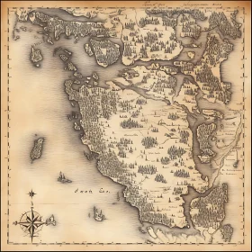 Hand-Drawn Historical Map