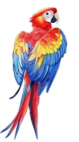 Exotic Tropical Parrot Art