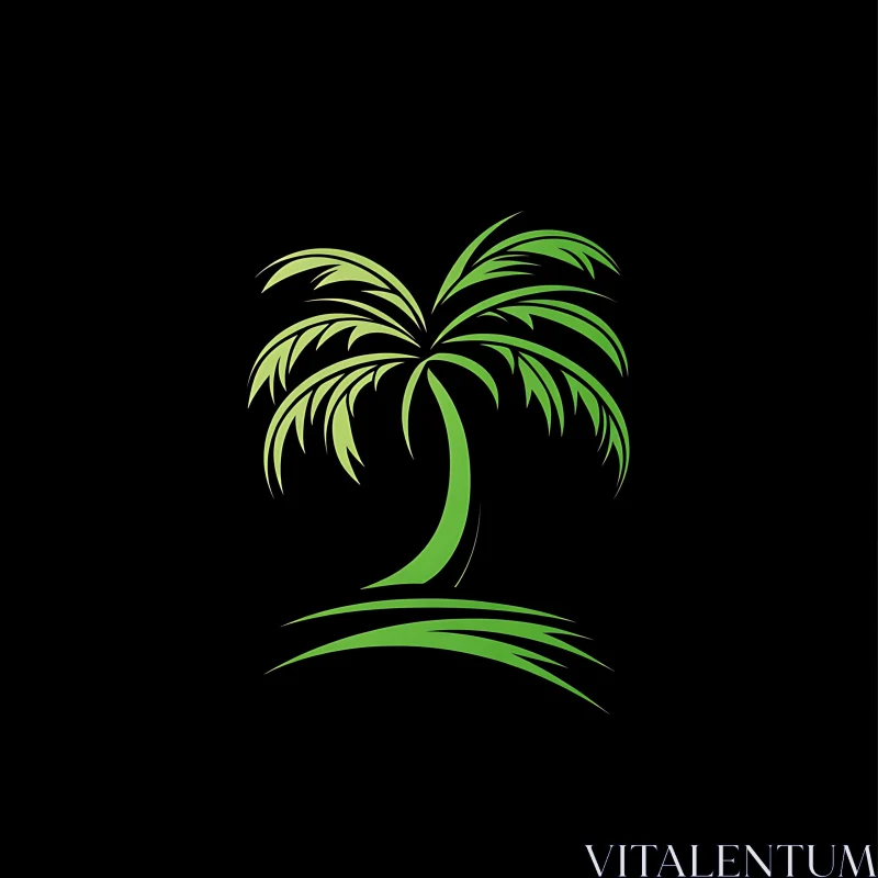 AI ART Palm Tree Graphic Design