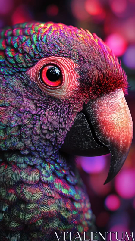 AI ART Vibrant Parrot Portrait