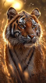 Regal Tiger in Sunlit Wild