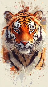 Tiger Face Abstract Art