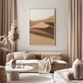 Neutral Living Room with Sand Dune Decor